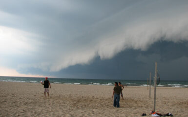 Shelf Cloud over Lake Michigan