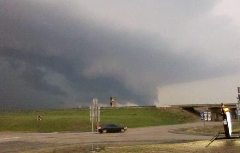 Storm on I-40 near Muskogee on April 22, 2011