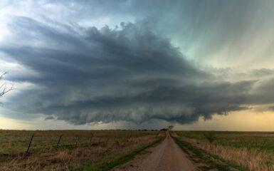 A supercell near Walters, OK on April 10, 2016