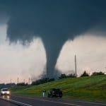 Ben in front of the Chickasha, OK Tornado May 24, 2011