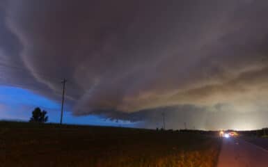 Supercell north of Tulsa