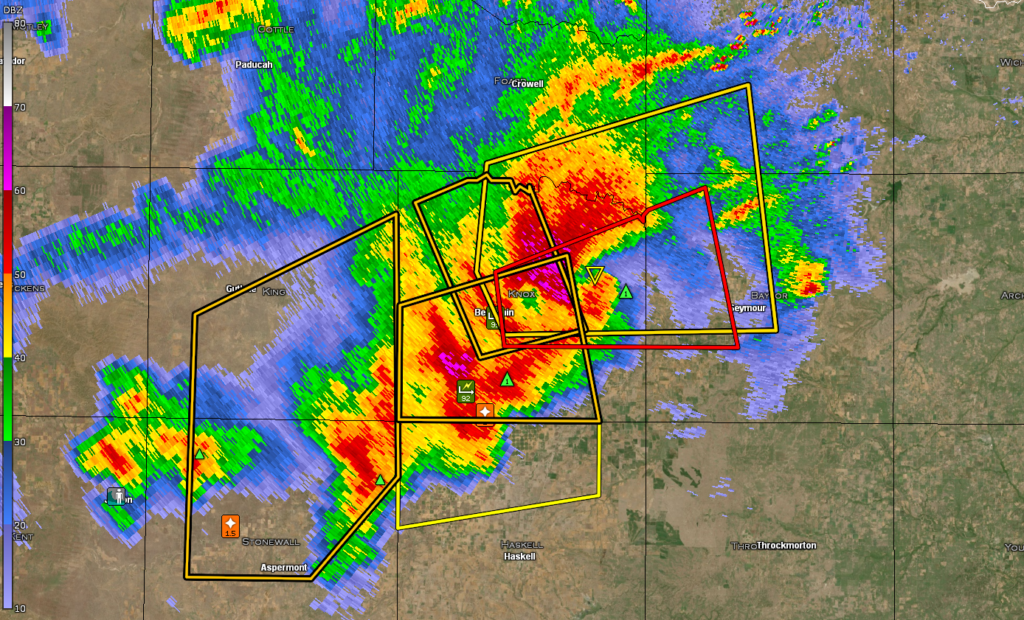 Frederick OK Radar (KFDR) April 29, 2025 - 2318Z/6:18 pm CDT